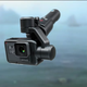 The image stabilizing gimbal can be turned into a handheld camera.